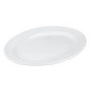 GET 18" x 13 1/2" Oval Milano Platter - Melamine, White (OP-618-W) thumbnail 3