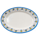 GET 21" x 15" Oval Santa Lucia Platter - Melamine, White (OP-621-SL) thumbnail 2