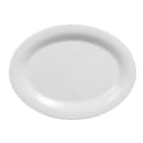 GET 9 3/4" x 7 1/4" Oval Diamond White Platter - Melamine, White (OP-950-DW) thumbnail 3