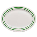 GET 9 3/4" x 7 1/4" Oval Emerald Platter - Melamine, White (OP-950-EM) thumbnail 2