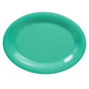 GET 9 3/4" x 7 1/4" Oval Diamond Melamine Serving Platter - , Green (OP-950-FG) thumbnail 2