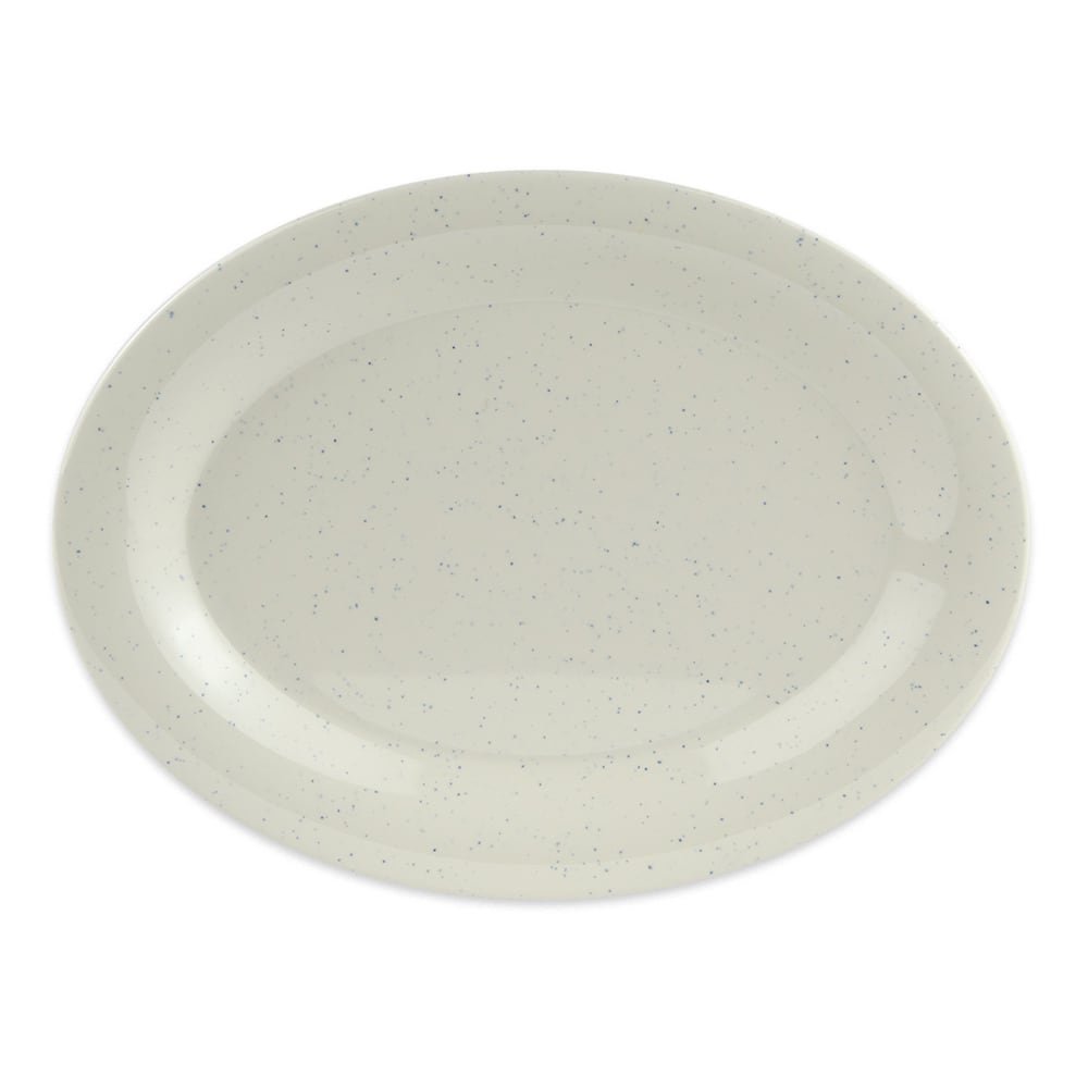 GET 9 3/4" x 7 1/4" Oval Santa Fe Platter - Melamine, White (OP-950-IR)