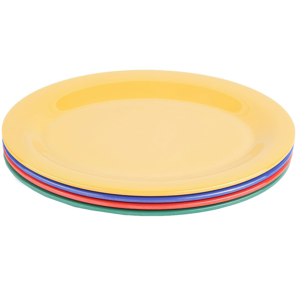 GET 9 3/4" x 7 1/4" Oval Diamond Mardi Gras Platter - Melamine, Assorted Colors (OP-950-MIX)