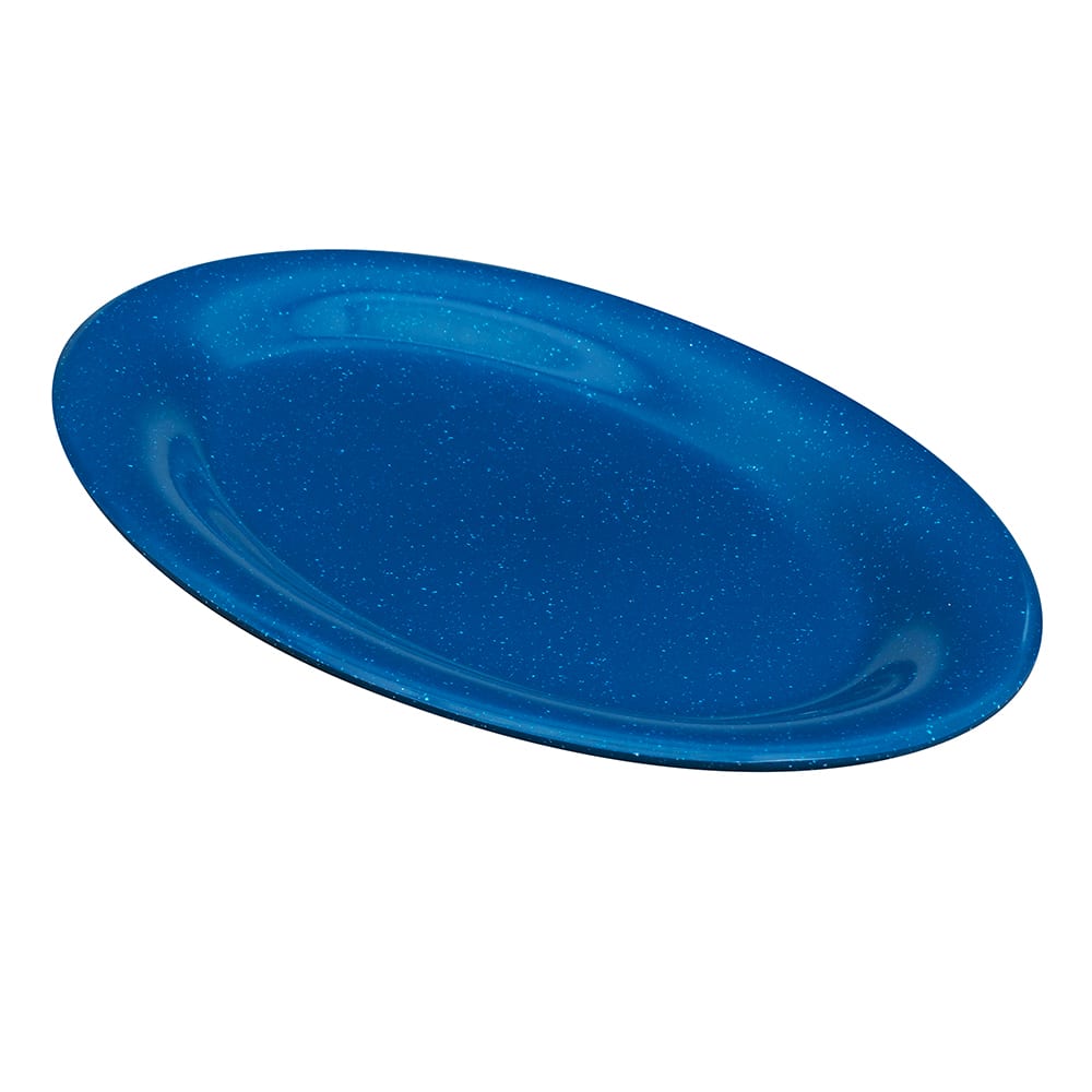 GET 9 3/4" x 7 1/4" Oval Texas Blue Platter - Melamine, Blue (OP-950-TB)