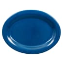 GET 9 3/4" x 7 1/4" Oval Texas Blue Platter - Melamine, Blue (OP-950-TB) thumbnail 2
