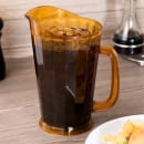GET 60 oz Beer Pitcher, SAN Plastic, Amber (P-1064-1-A) thumbnail 2
