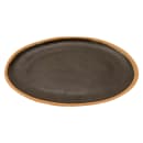 GET 11 3/4"  x 9 1/4" Oval Pottery Market Platter - Melamine, Brown w/ Clay Trim (P-129-BR) thumbnail 5
