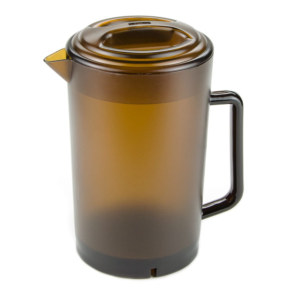 GET 64 oz Plastic Pitcher w/ Lid, Amber (P-3064-1-A)