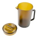 GET 64 oz Plastic Pitcher w/ Lid, Amber (P-3064-1-A) thumbnail 3