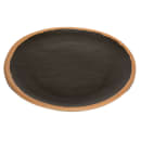 GET 7 1/2" Round Melamine Bread/Side Dish, Brown w/ Clay Trim (P-75-BR) thumbnail 2