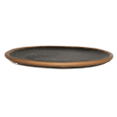 GET 7 1/2" Round Melamine Bread/Side Dish, Brown w/ Clay Trim (P-75-BR) thumbnail 3