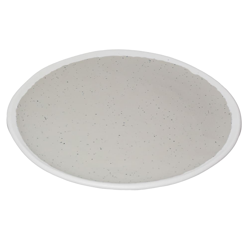 GET 9" Round Melamine Plate, Dove Gray w/ White Trim (P-90-DVG)