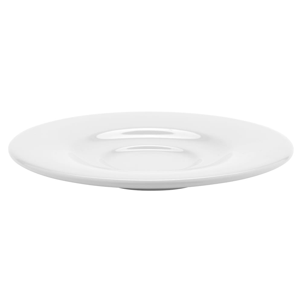 GET 6 1/2" Round Actualite Tea/Bouillon Saucer - Porcelain, Bright White (PA1101900324)