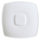 GET 6 1/2" Square Asia Espresso Saucer - Porcelain, Bright White (PA1101910324) thumbnail 2