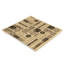 GET 12" Square Sandwich/Deli Wrap Paper - Black Typography, Brown (P-GT-1212-BR) thumbnail 3