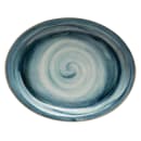 GET 11 3/4" x 9 2/3" Oval Artisan Platter - Porcelain, Blue (PP1604807712) thumbnail 2