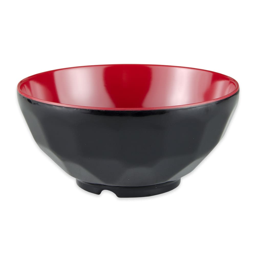 GET 11 oz Round Melamine Oatmeal Bowl, Red/Black (RB-122-RB)