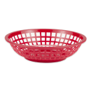 GET 8" Round Bread & Bun Basket, Plastic, Red (RB-820-R) thumbnail 2