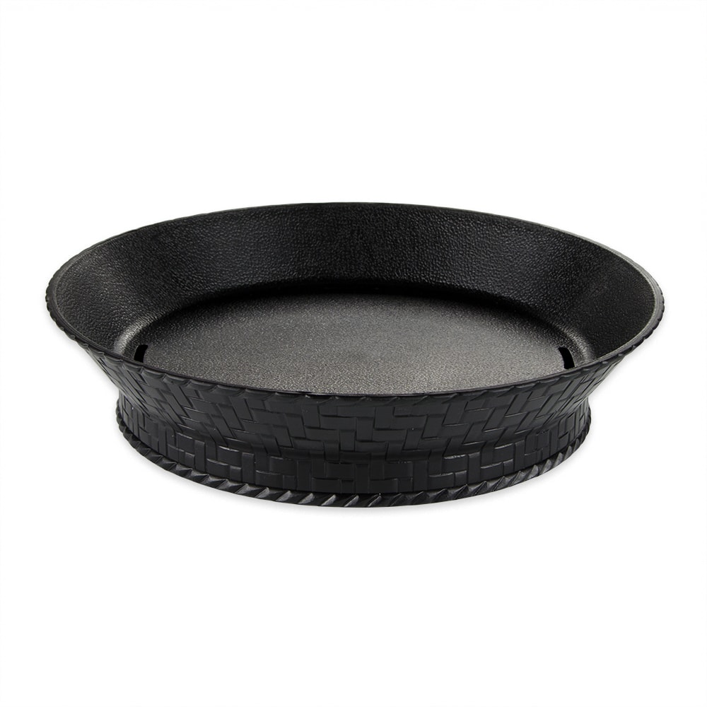 GET 9" Round Fast Food Basket, Plastic, Black (RB-892-BK)