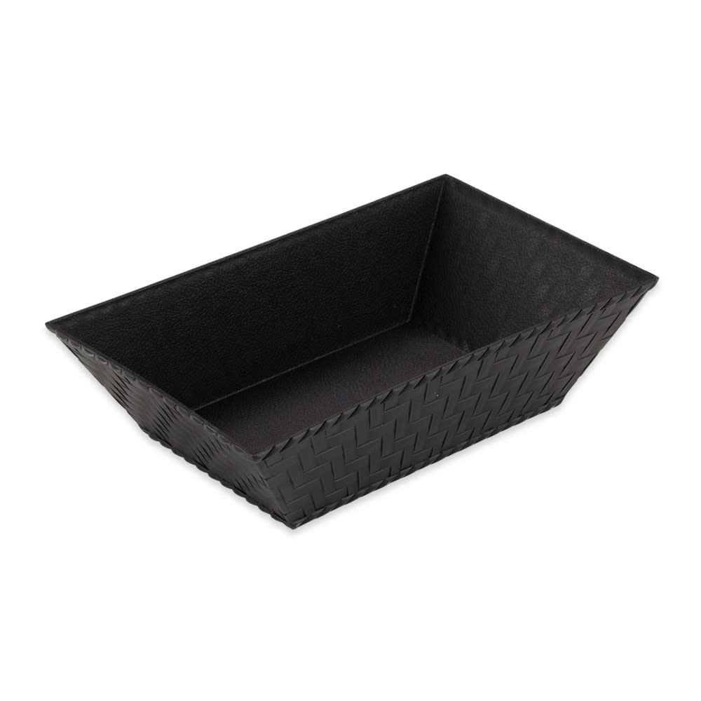 GET Rectangular Serving Basket - 8" x 4 1/2" x 2", Polypropylene, Black (RB-893-BK)