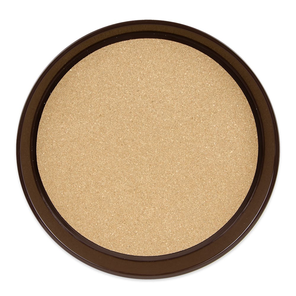 GET 11 1/4" Round Serving Tray, Plastic, Brown (RCT-11-BR)