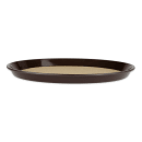 GET 11 1/4" Round Serving Tray, Plastic, Brown (RCT-11-BR) thumbnail 2