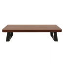 GET Rectangular Display Riser w/ Foldable Legs - 13 4/5"L x 7 1/2"W x 3"H, Walnut Wood (RISER-3-W) thumbnail 3