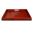 GET 21" Square Room Service Tray, Hardwood, Mahogany (RST-2020-M) thumbnail 4