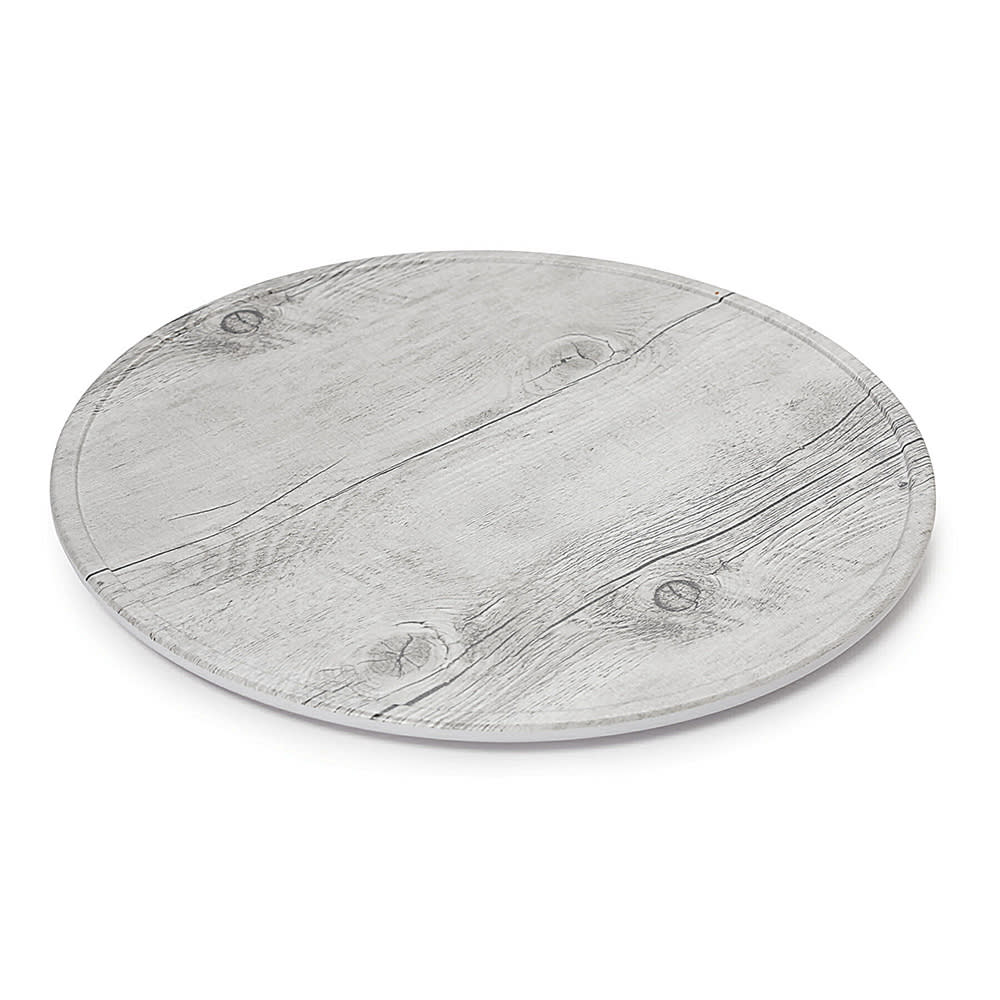 GET 13 1/2" Round Display Board - Melamine, White Birch Wood (SB-1300-WBW)