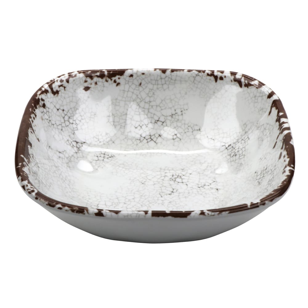 GET 14 oz Square Melamine Soup/Salad/Pasta/Nappie Bowl, French Mill (SB-14-FM)