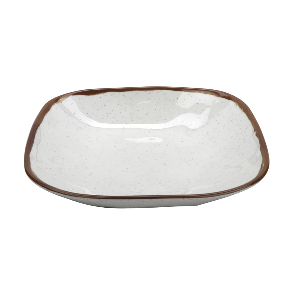 GET 1 1/2 qt Square Melamine Entrée/Salad/Pasta Bowl, Rustic Mill (SB-48-RM)