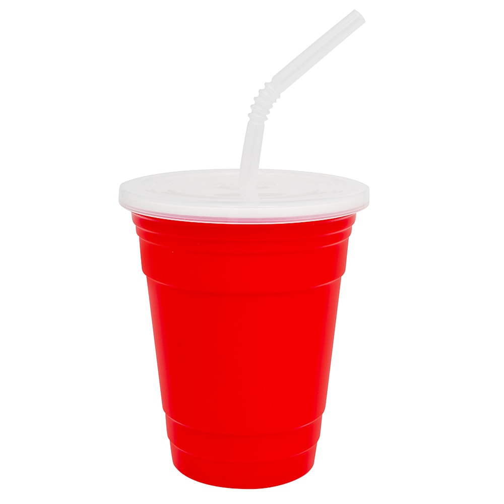 GET 16 oz Red Plastic Tumbler (SC-16-SET-R)