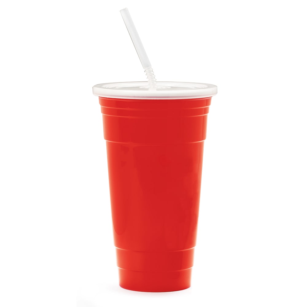 GET 32 oz Red Plastic Tumbler (SC-32-SET-R)
