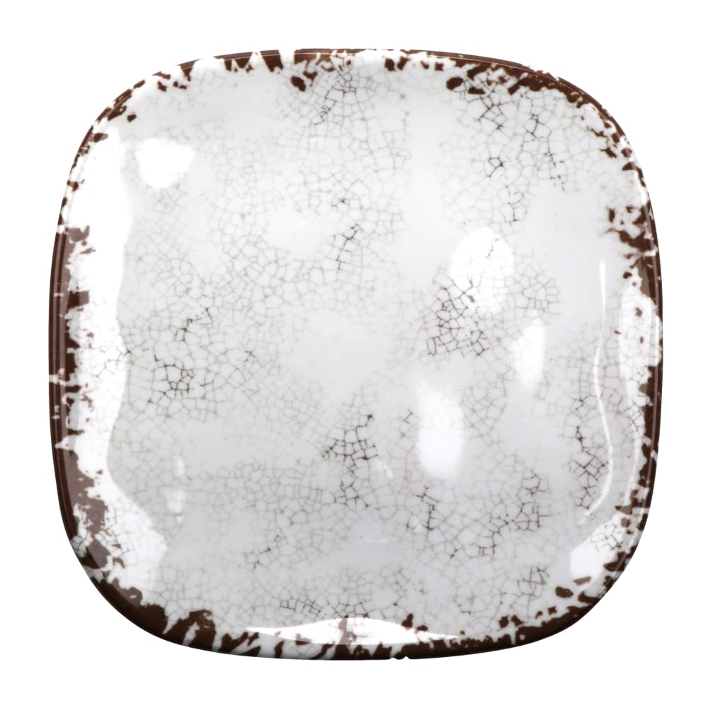 GET 6" Square Melamine Bread/Side Dish Plate, French Mill (SCS-6-FM)