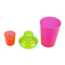 GET 17 1/2 oz Plastic Bar Cocktail Shaker Set, Neon (SH-175-NEON) thumbnail 3