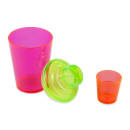GET 17 1/2 oz Plastic Bar Cocktail Shaker Set, Neon (SH-175-NEON) thumbnail 4