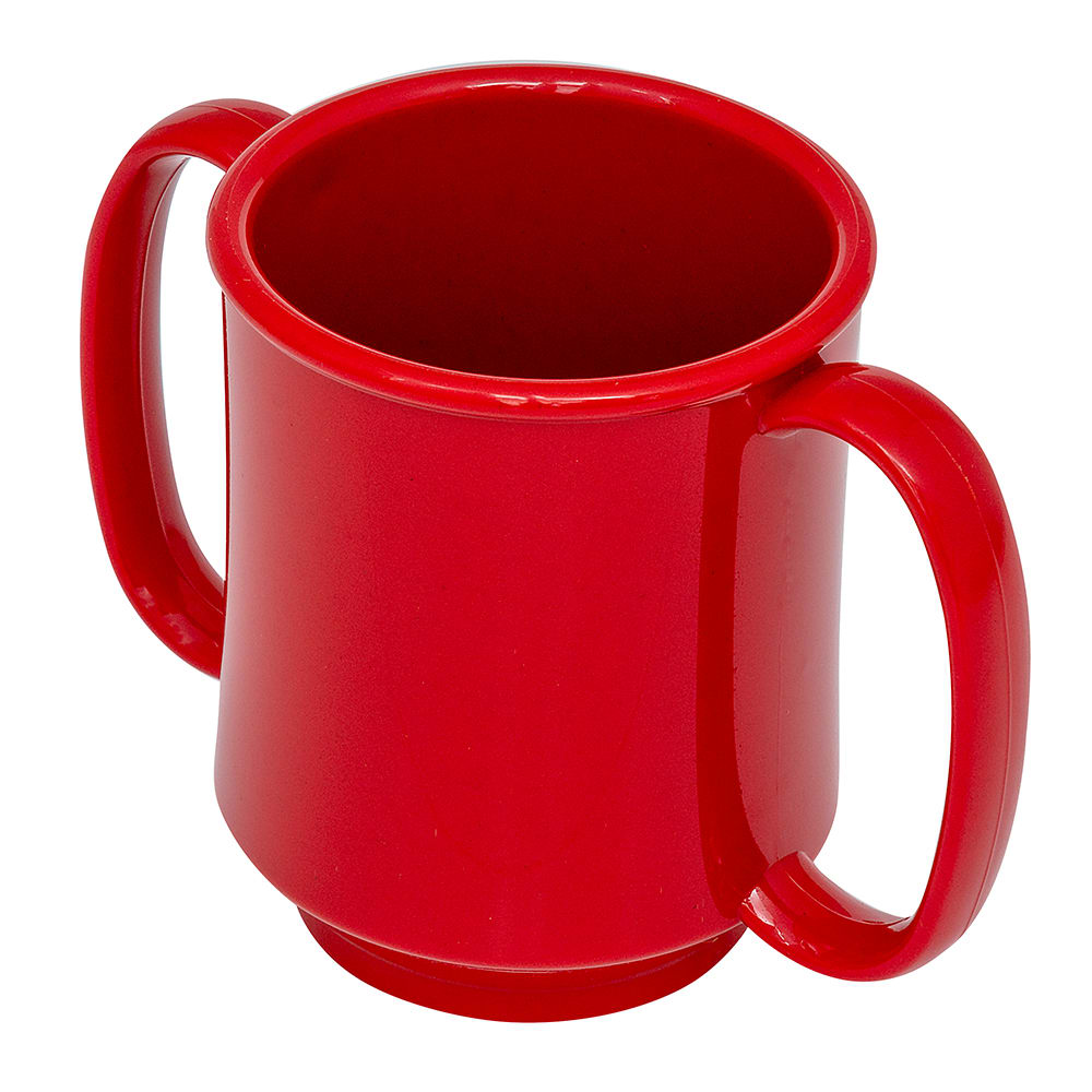 GET 8 oz Coffee Mug, Plastic, Red w/ Black Speckles (SN-103-RSP)