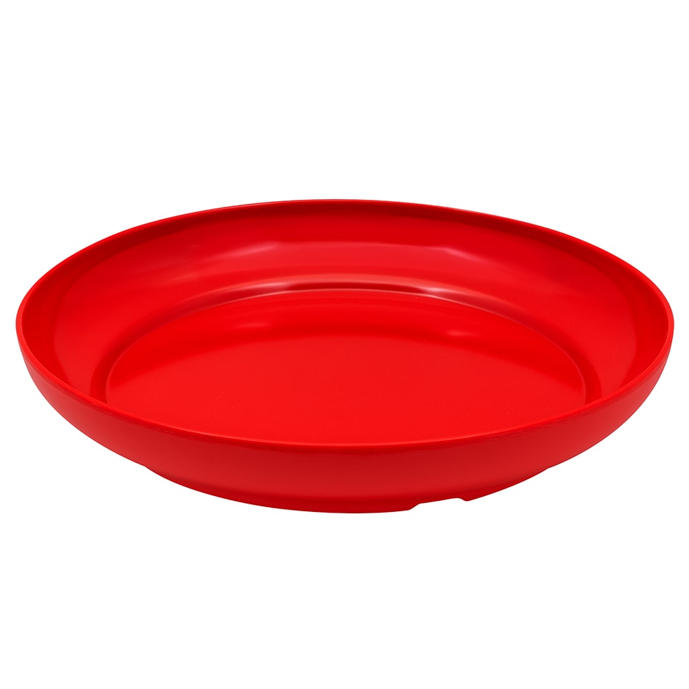 GET 12" Round Bar Tray, Melamine, Red (ST-12-1-R)