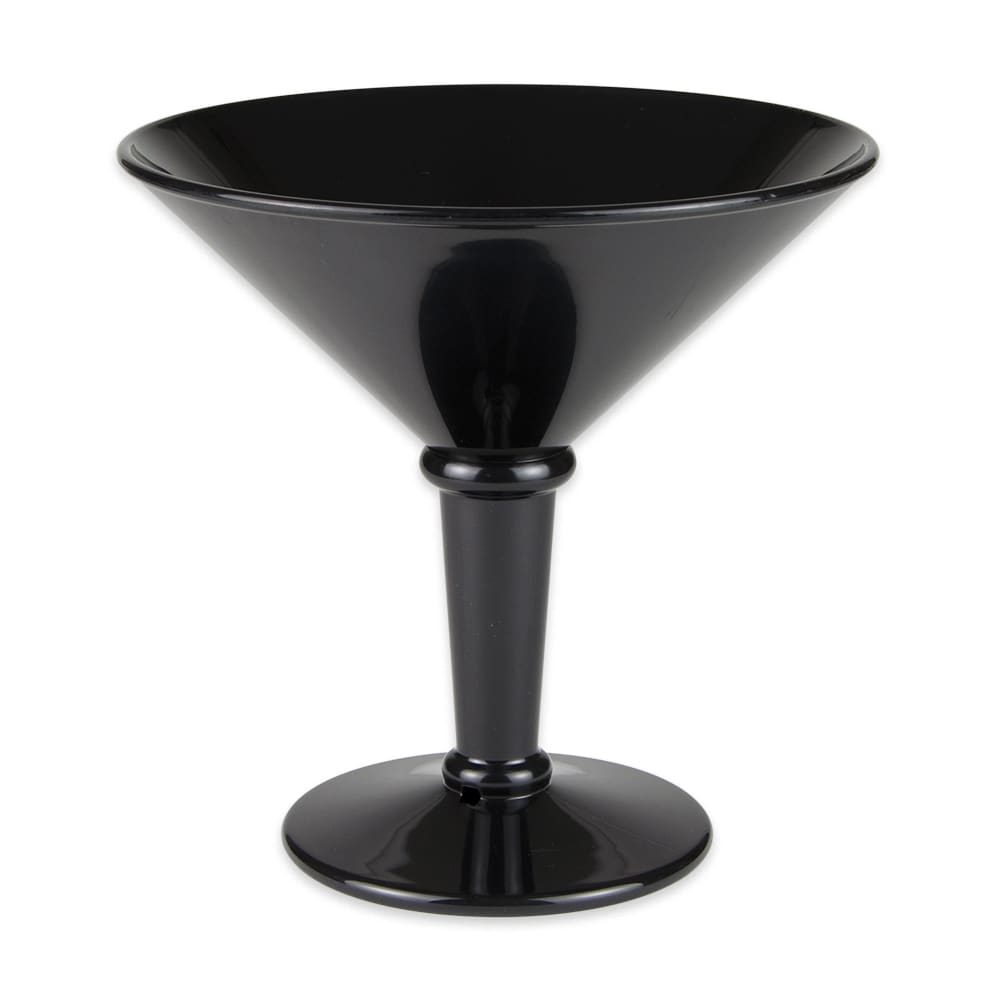 GET 48 oz Super Martini Glass, SAN Plastic, Black (SW-1419-BK)