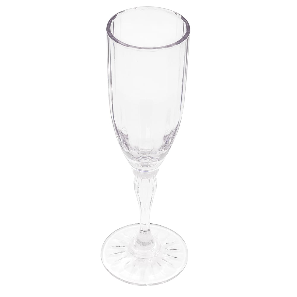 GET 6 oz Champagne Flute Glass, SAN Plastic, Clear (SW-1420-1-SAN-CL)