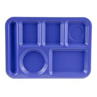 GET Plastic Rectangular Tray w/ (6) Compartments, 14" x 10", Rainforest Green (TL-152-FG) thumbnail 3