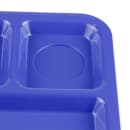 GET Plastic Rectangular Tray w/ (6) Compartments, 14" x 10", Peacock Blue (TL-152-PB) thumbnail 6