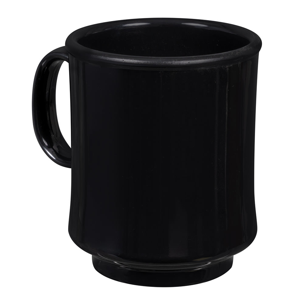 GET 8 oz Plastic Coffee Mug, Black (TM-1308-BK)