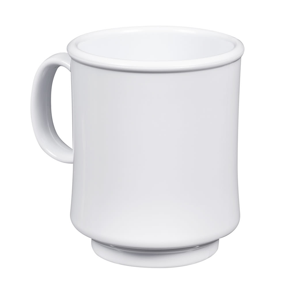GET 8 oz Plastic Coffee Mug, White (TM-1308-W)