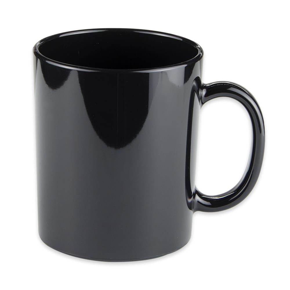 GET 12 oz Plastic Coffee Mug, Black (TM-1316-BK)