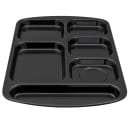 GET Melamine Rectangular Tray w/ (6) Compartments, 15 1/2" x 10", Black (TR-151-BK) thumbnail 4