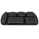 GET Melamine Rectangular Tray w/ (6) Compartments, 15 1/2" x 10", Black (TR-151-BK) thumbnail 5