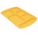 GET Melamine Rectangular Tray w/ (6) Compartments, 15 1/2" x 9 7/8", Bright Yellow (TR-151-BY) thumbnail 2