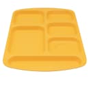 GET Melamine Rectangular Tray w/ (6) Compartments, 15 1/2" x 9 7/8", Bright Yellow (TR-151-BY) thumbnail 4