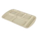GET Melamine Rectangular Tray w/ (6) Compartments, 15 1/2" x 9 7/8", Sandstone (TR-151-S) thumbnail 4